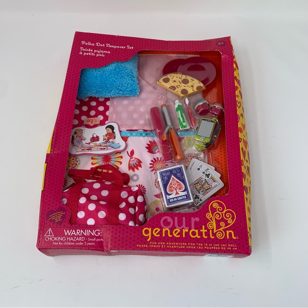 Our Generation Polka Dot Sleepover Playset for 18" Dolls BD37101Z 8139‎